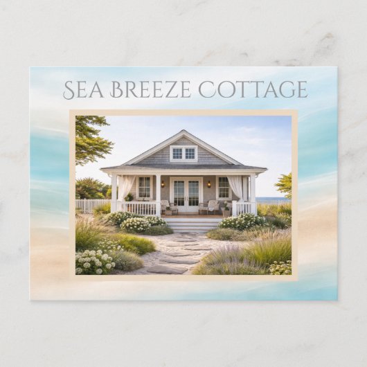Beach House Vacation Rental Keepsake Card Briefkaart (Voorkant)