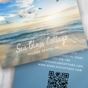 Beach House Vacation Rental QR Code Visitekaartje