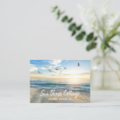 Beach House Vacation Rental QR Code Visitekaartje (Staand voorkant)