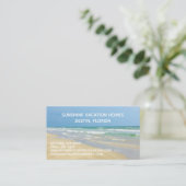 Beach House Vacation Rental Real Estate Company Visitekaartje (Staand voorkant)