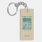Beach House Vacation Rental Sandpiper Shorebird Sleutelhanger (Voorkant Links)