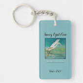Beach House Vacation Rental Snowy Egret Sleutelhanger (Voorkant)