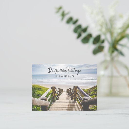 Beach House Vacation Rental Visitekaartje (Staand voorkant)