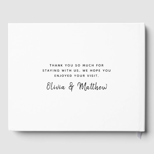 Beach House Vaction Comments Guest Book Gastenboek (Achterkant)