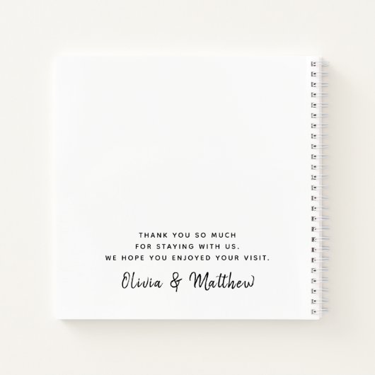 Beach House Vaction Comments Guest Book Notitieboek (Achterkant)