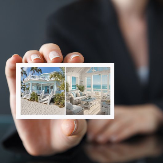 Beach House Vakantiehuis Aangepast Afbeelding QR C Visitekaartje