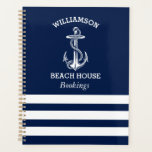 Beach House Vakantiehuis boekingen Planner<br><div class="desc">Voeg uw strandhuis een persoonlijke aanraking toe met dit verbluffende marineschema en een witte streep met een zeepaardje. Houd uw gastinformatie georganiseerd ideaal voor vakantiehuisje of strandhuisje. De douane sjabloon betekent dat u uw Huis van de Beach kunt toevoegen de extra wow factor noemt. In de winkel zijn de bijbehorende...</div>