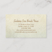 Beach House Vakantiehuis Cottage Visitekaartje (Achterkant)
