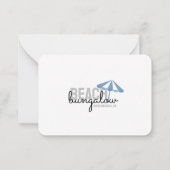 Beach House Vakantiehuis Gast Dank u kaart Notitiekaartje (Achterkant)