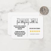 Beach House Vakantiehuis Gast Dank u kaart Notitiekaartje (Voorkant / Achterkant in situ)