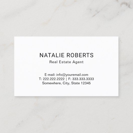 Beach House Vakantiehuis makelaar Visitekaartje (Achterkant)