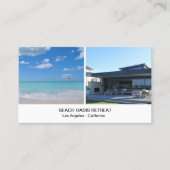 Beach House Vakantiehuis QR Social Media iconen Visitekaartje (Voorkant)