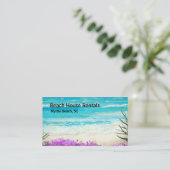 Beach House Vakantiehuis Waterverf Visitekaartje (Staand voorkant)
