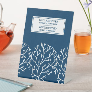 Beach House Vakantiehuis WIFI Gasteninformatie Reclamebord Met Voetstuk