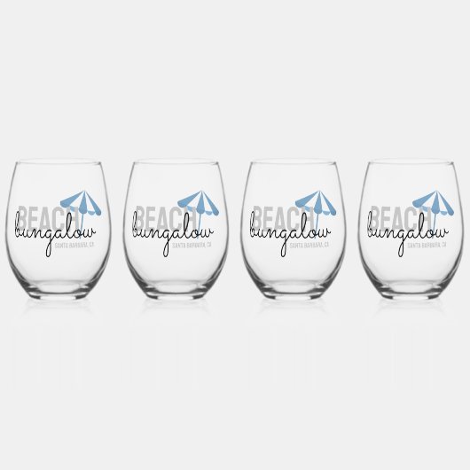 Beach House Vakantiehuis - Wijnglas Zonder Voet (Voorkant)