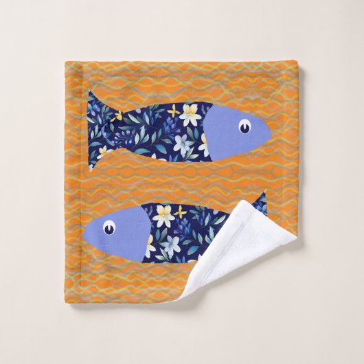 Beach House Vis Zeegezicht Zeevisser Bad Handdoek (Wasdoekje)