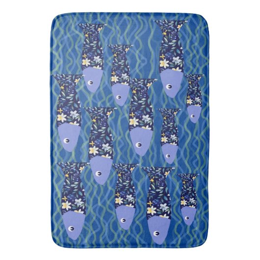 Beach House Vis Zeegezicht Zeevisser Badmat (Voorkant Verticaal)