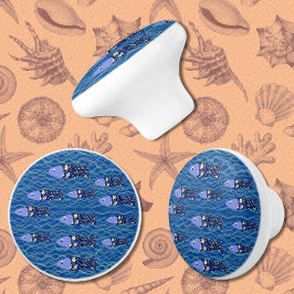 Beach House Vis Zeegezicht Zeevisser Keramische Knop