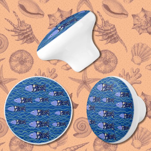 Beach House Vis Zeegezicht Zeevisser Keramische Knop