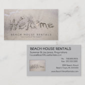 Beach House Welcome (extra pic) Visitekaartje (Voorkant / Achterkant)