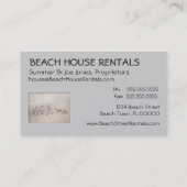 Beach House Welcome (extra pic) Visitekaartje (Achterkant)