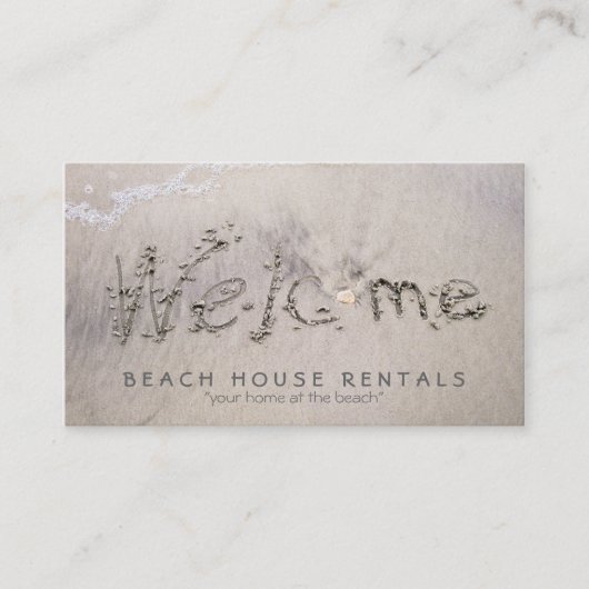 Beach House Welcome (extra pic) Visitekaartje (Voorkant)