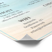 Beach House Welcome Sign with House Rules & WiFi Poster (Hoek)