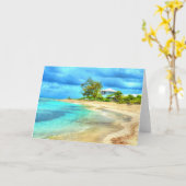 Beach House Wenskaart Card Kaart (Gele Bloem)