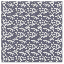 Beach House Witte koraal op blauwe verweerde look Stof