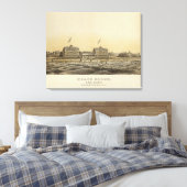 Beach House, Zee Girt, Monmouth Co, NJ Canvas Afdruk (Insitu (Slaapkamer))