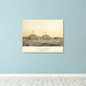 Beach House, Zee Girt, Monmouth Co, NJ Canvas Afdruk (Insitu (Houten vloer))