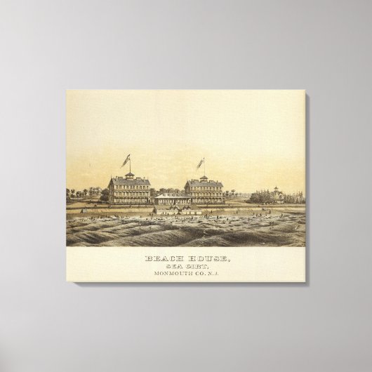 Beach House, Zee Girt, Monmouth Co, NJ Canvas Afdruk (Voorkant)