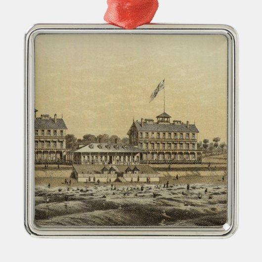 Beach House, Zee Girt, Monmouth Co, NJ Metalen Ornament (Voorkant)