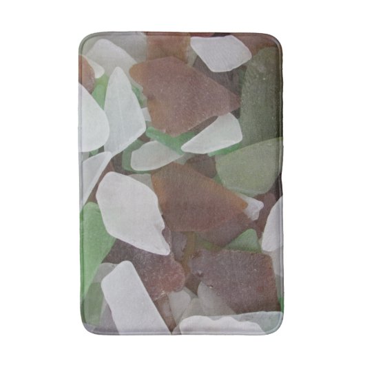 Beach House Zee Glas Foto Groen Bruin Kust Home Badmat (Voorkant Verticaal)