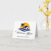 Beach House Zomer Makelaar Sluiting Kaart (Gele Bloem)