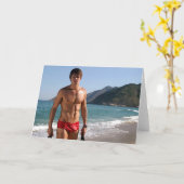Beach Hunk Kaart (Gele Bloem)