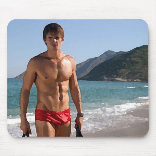 Beach Hunk Muismat (Voorkant)