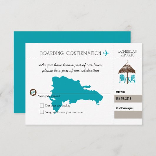 Beach Hut and Chairs RSVP Dominicaanse Republiek B (Voorkant / Achterkant)