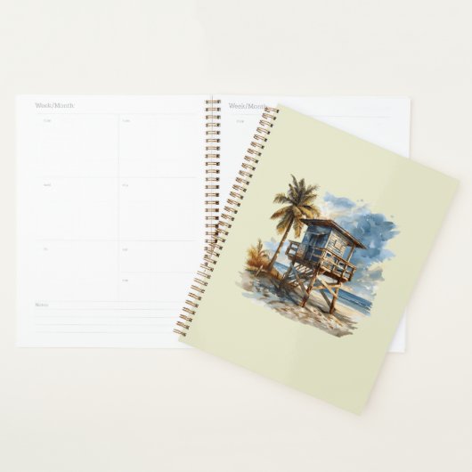 Beach Hut - Beach Hut Illustratie Planner (Display)