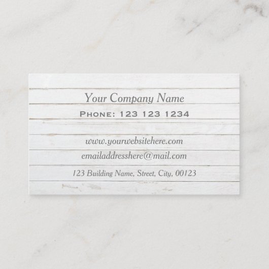 Beach Hut Boardwalk Beach Rentals Visitekaartje (Achterkant)