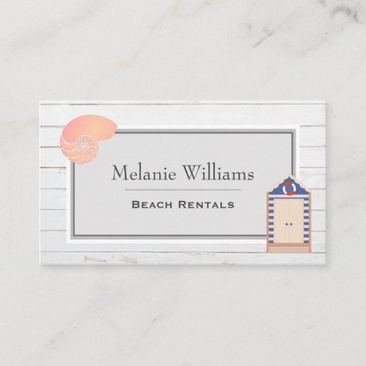 Beach Hut Boardwalk Beach Rentals Visitekaartje (Voorkant)