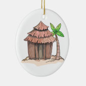 Beach Hut Keramisch Ornament (Rechts)