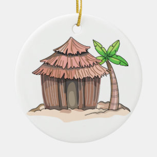Beach Hut Keramisch Ornament