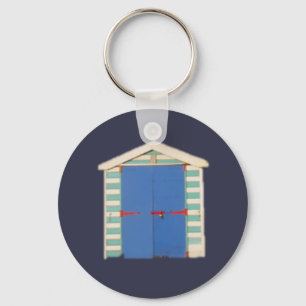 Beach Hut Keyring Sleutelhanger
