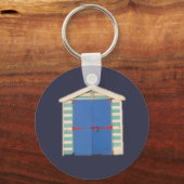 Beach Hut Keyring Sleutelhanger (Voorkant)