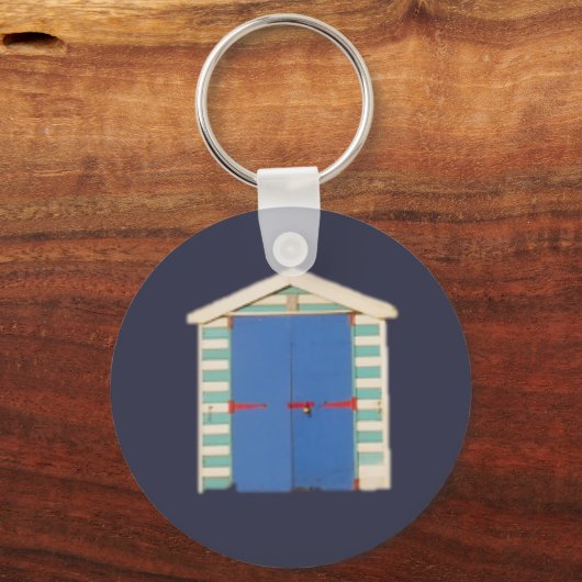 Beach Hut Keyring Sleutelhanger (Voorkant)