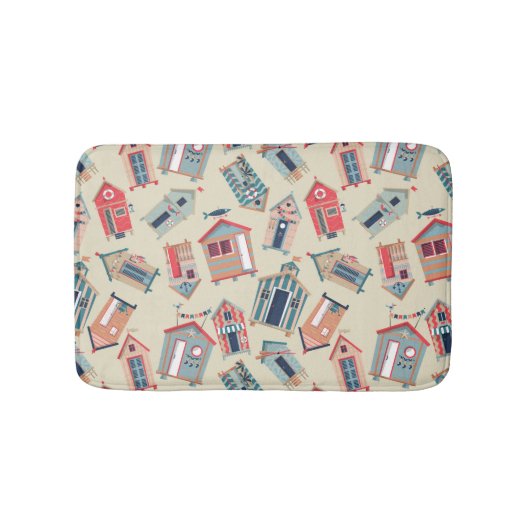 Beach Hut Pattern Badmat (Voorkant)