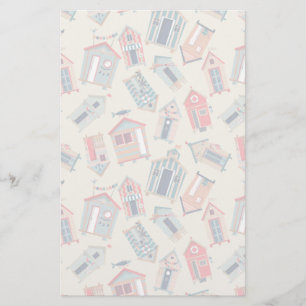 Beach Hut Pattern Briefpapier