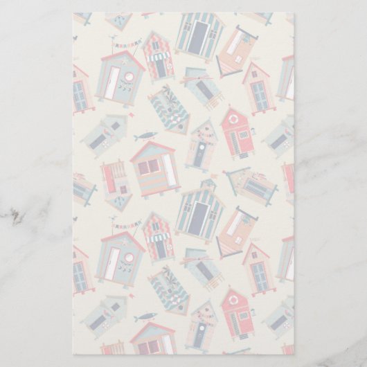 Beach Hut Pattern Briefpapier (Voorkant)