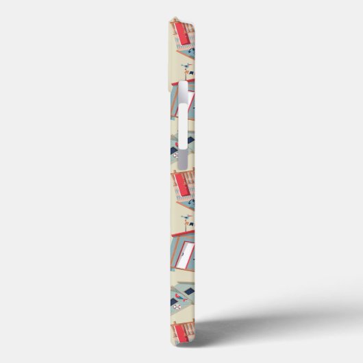 Beach Hut Pattern Case-Mate iPhone Case (Achterkant / Links)